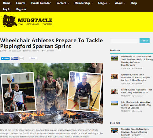 Mudstacle - Wheelchair athletes prepare to tackle Pippingford Spartan sprint